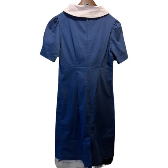 Unique Vintage x Hell Bunny Plus Size Navy Blue Sailor Jackie Pencil Dress - Picture 11 of 14